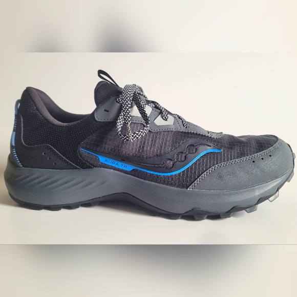 NWOB Saucony Aura TR GTX Hiker Shadow /Black GORE-TEX® (S20866-10) - Picture 1 of 11